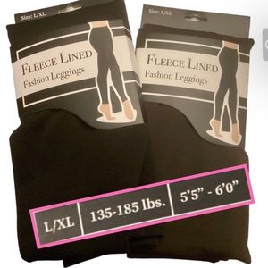 🌸2 Pairs of Gold Medal  L/XL Fleece Lined Leggings